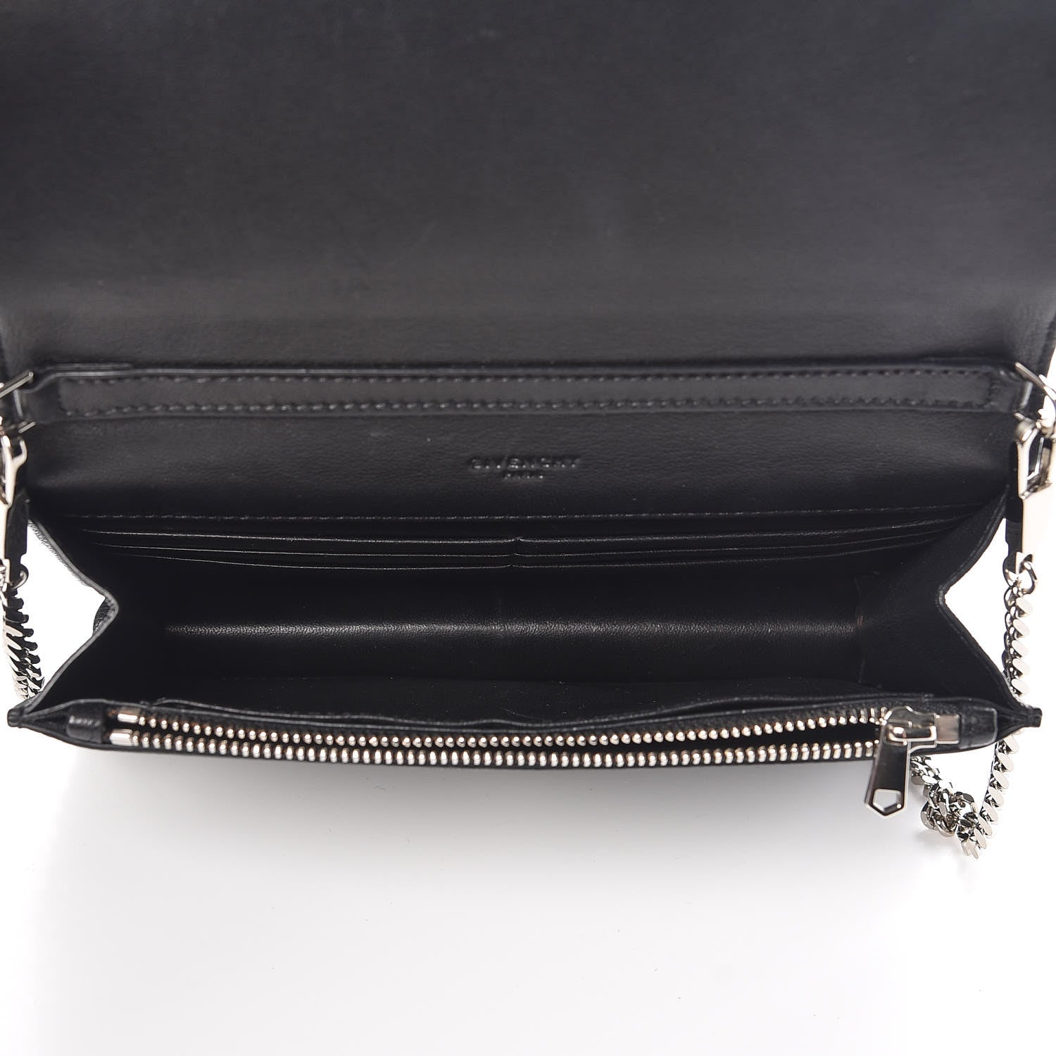 Givenchy Sugar Goatskin Pandora Chain Wallet Black 5 of 9