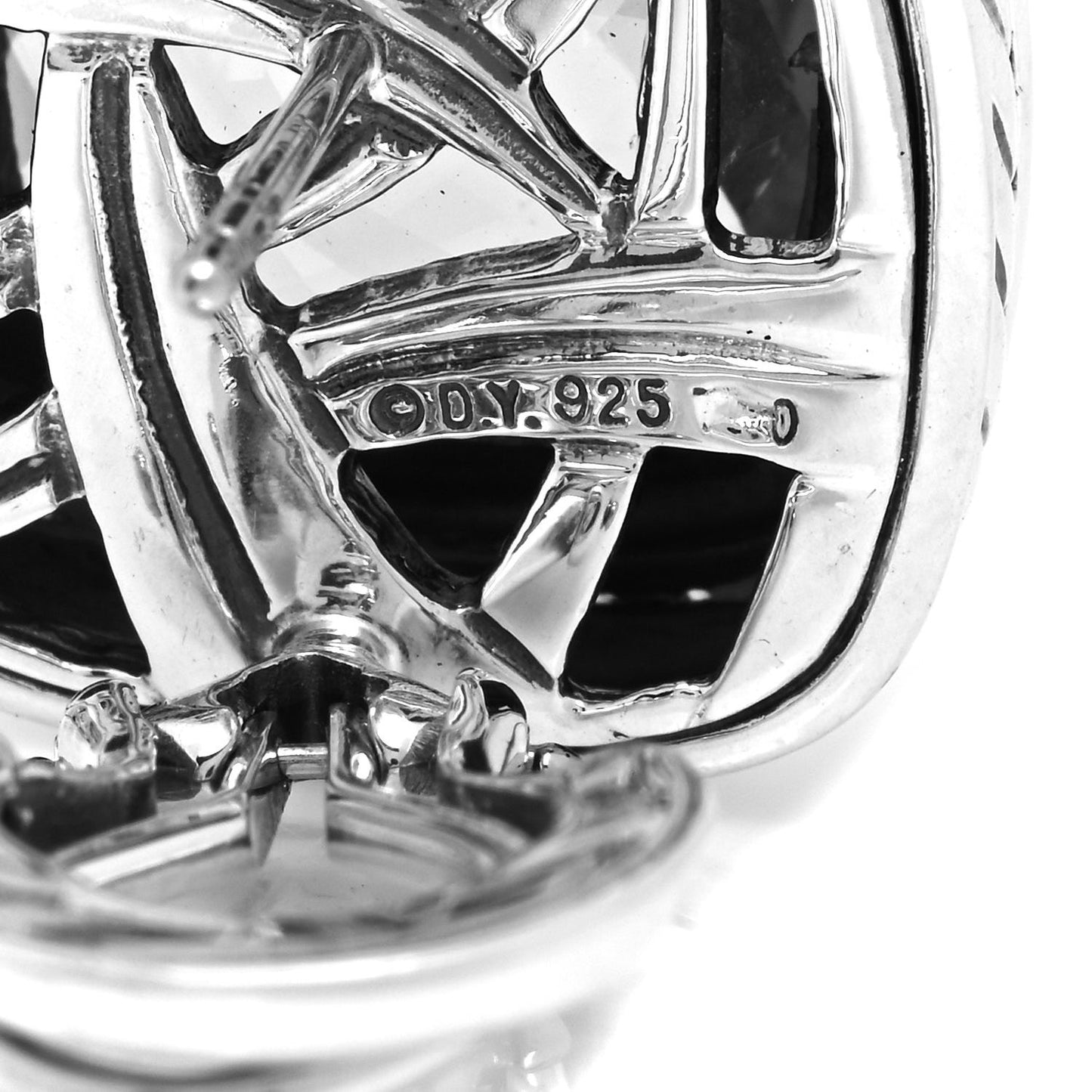 Sterling Silver Diamond Prasiolite 20mm Albion Earrings
