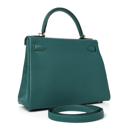Hermes Togo Kelly Retourne 28 Malachite 3 of 11