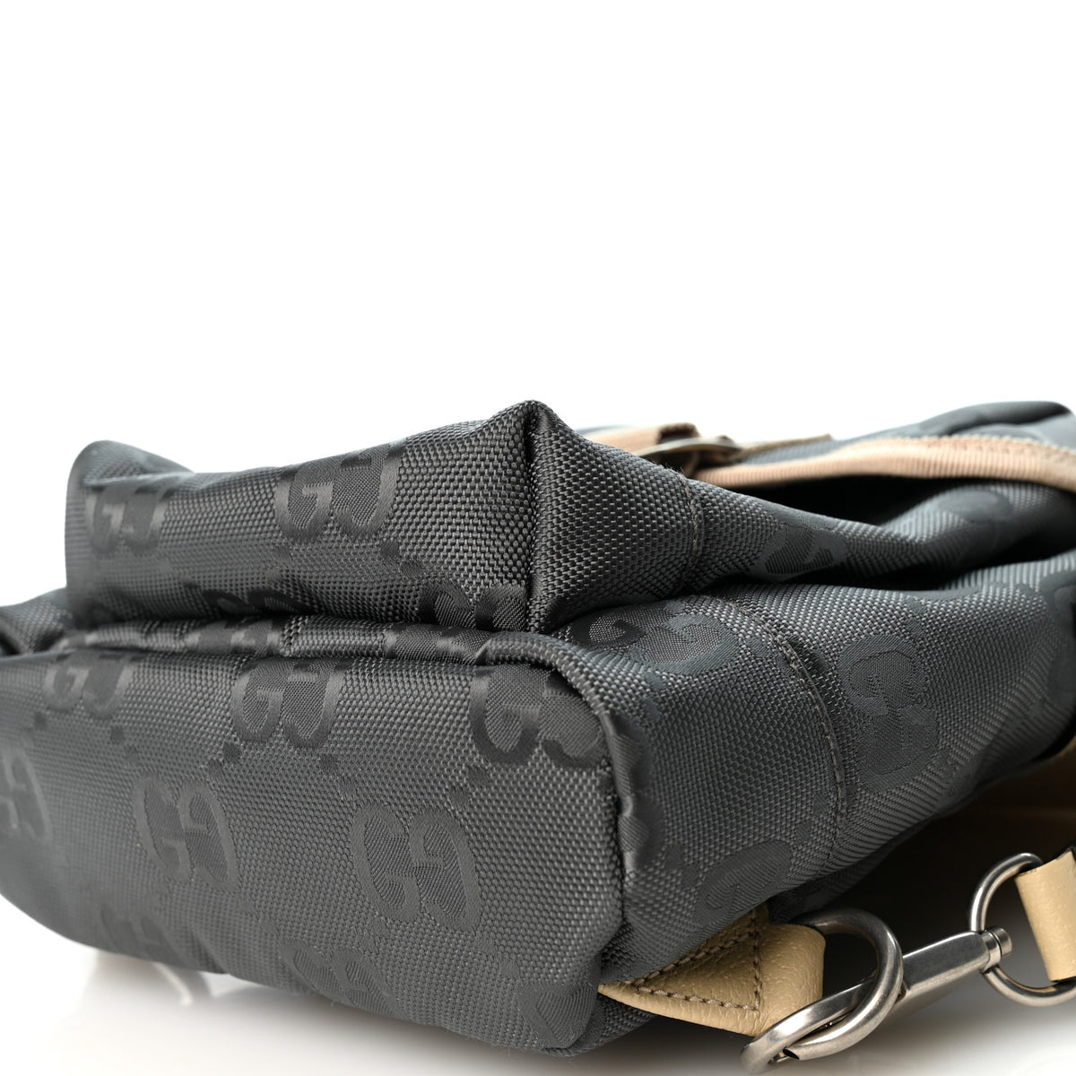 Econyl Nylon Monogram Off The Grid Sling Backpack Graphite Grey New Plaster