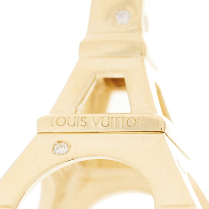Louis Vuitton 18K Yellow Gold Diamond Eiffel Tower Charm 4 of 5