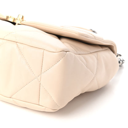 Chanel Goatskin Quilted Large Chanel 19 Flap Beige 7 of 11