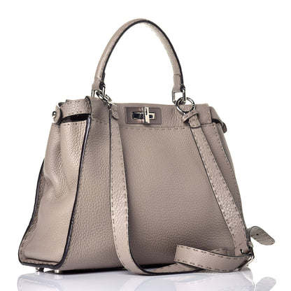 Fendi Cuoio Romano Selleria Medium Peekaboo Iconic Satchel Corda 3 of 9