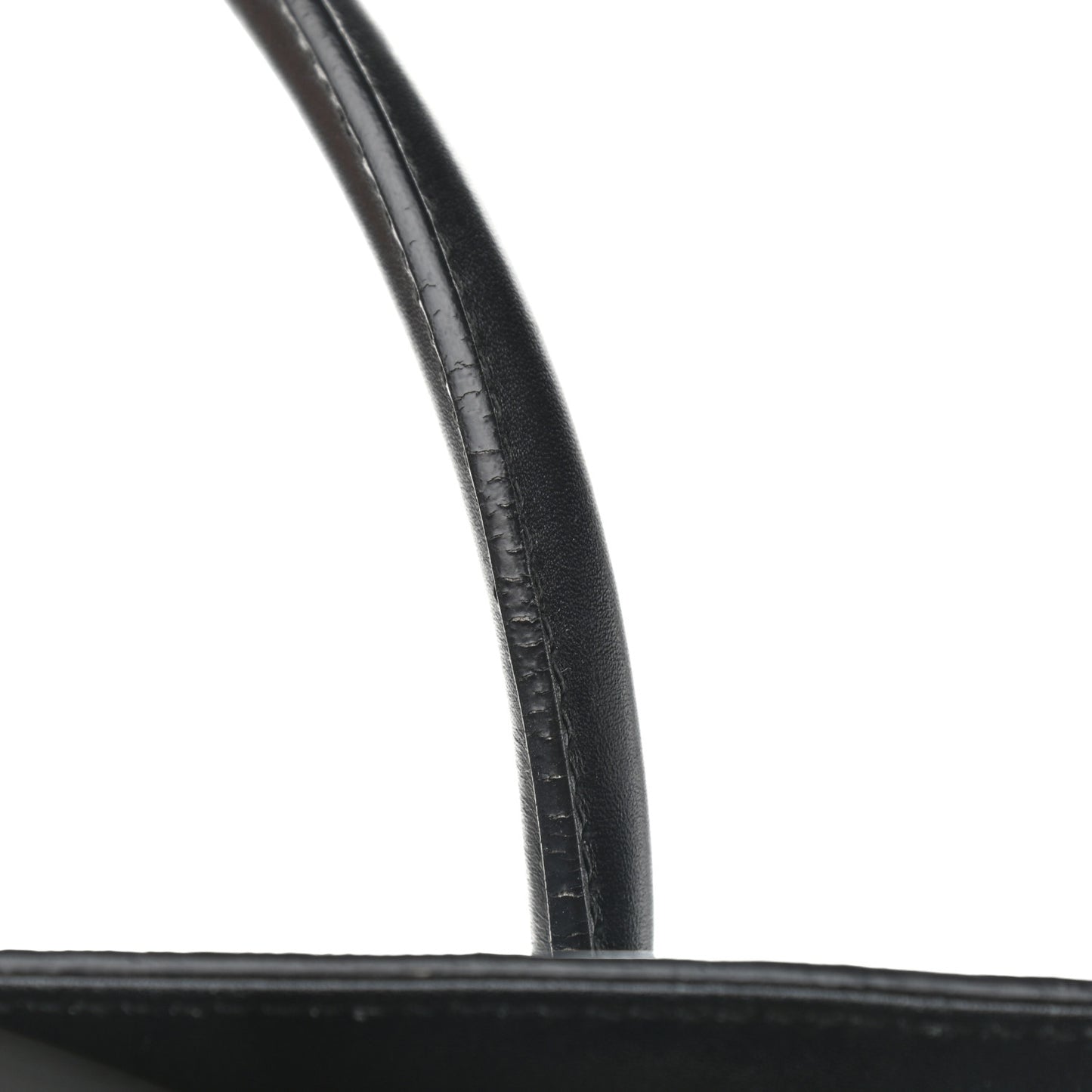 Calfskin Bright Diamante Medium Top Handle Bag Black