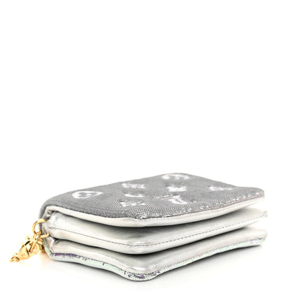 Louis Vuitton Satin Sequin Embroidered Monogram Coussin Belt Bag Silver 4 of 9