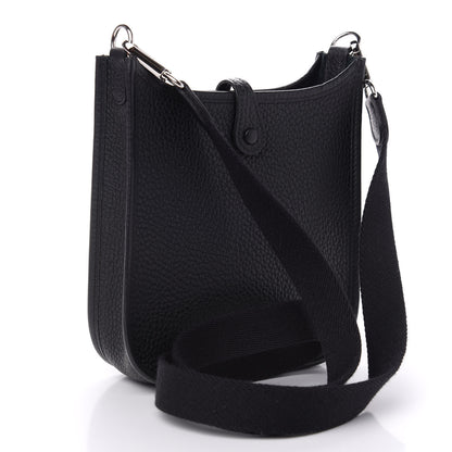 Hermes Taurillon Clemence Evelyne TPM Black 3 of 11