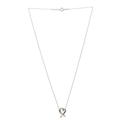 Tiffany Sterling Silver Paloma Picasso Loving Heart Pendant Necklace 3 of 8