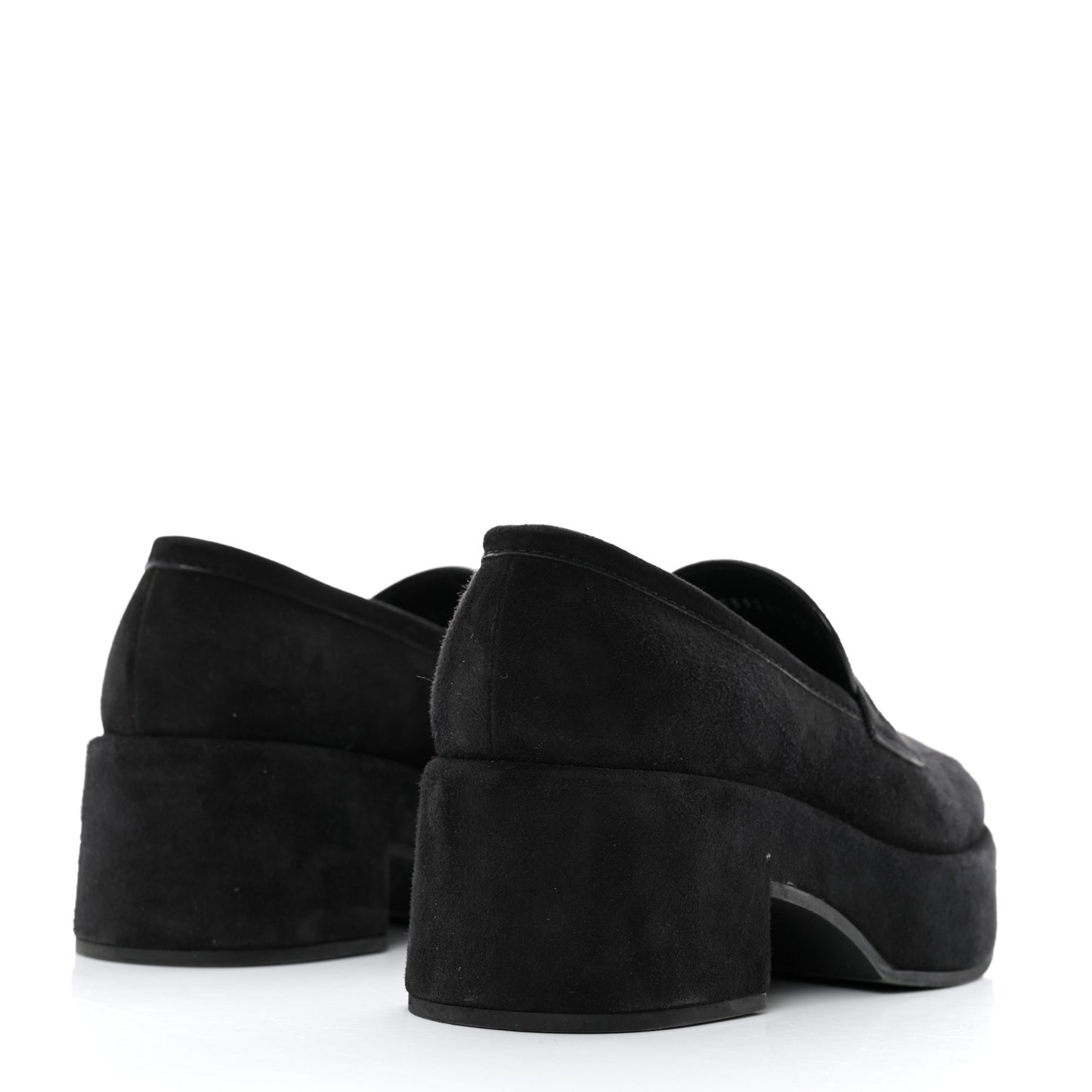 Suede CC Platform Loafers 38 Black