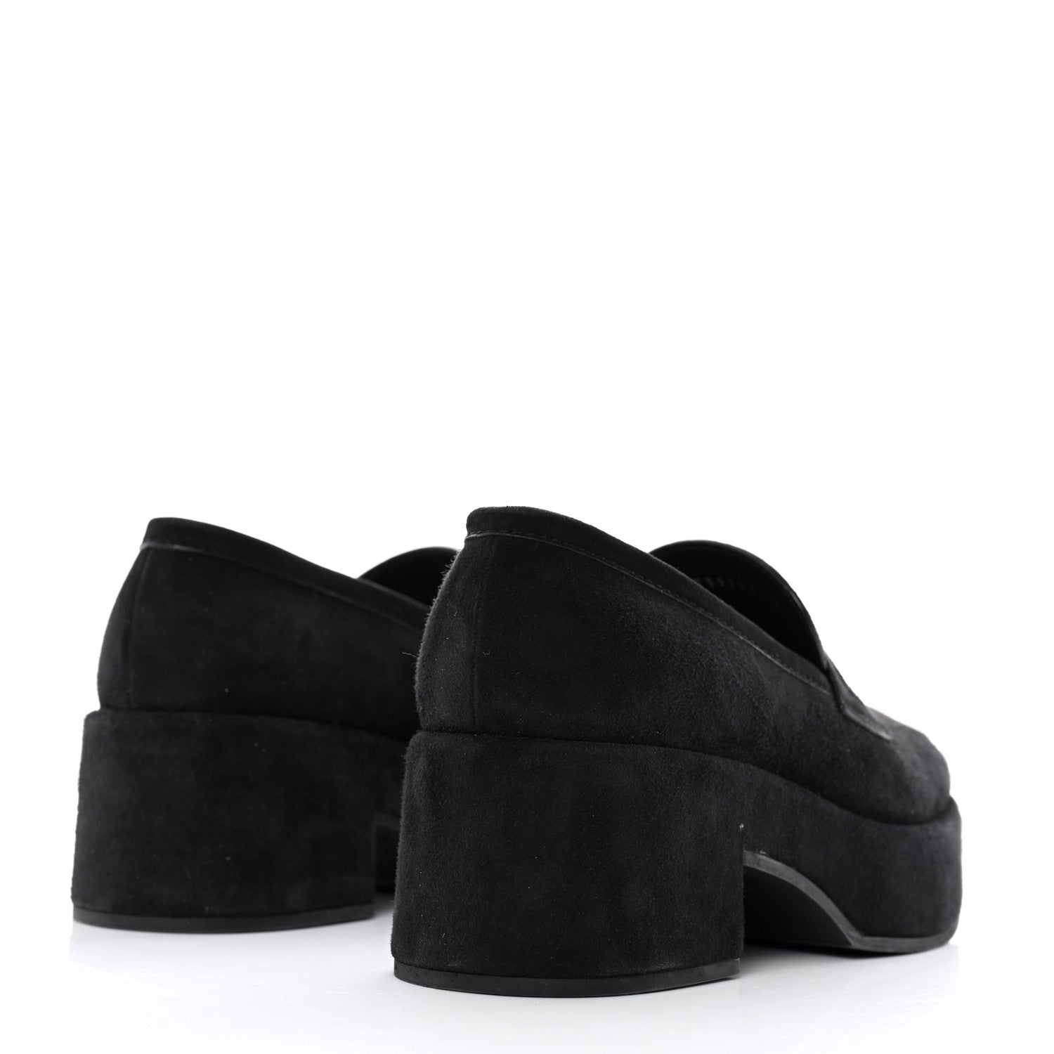 Chanel Suede CC Platform Loafers 38 Black 4 of 8