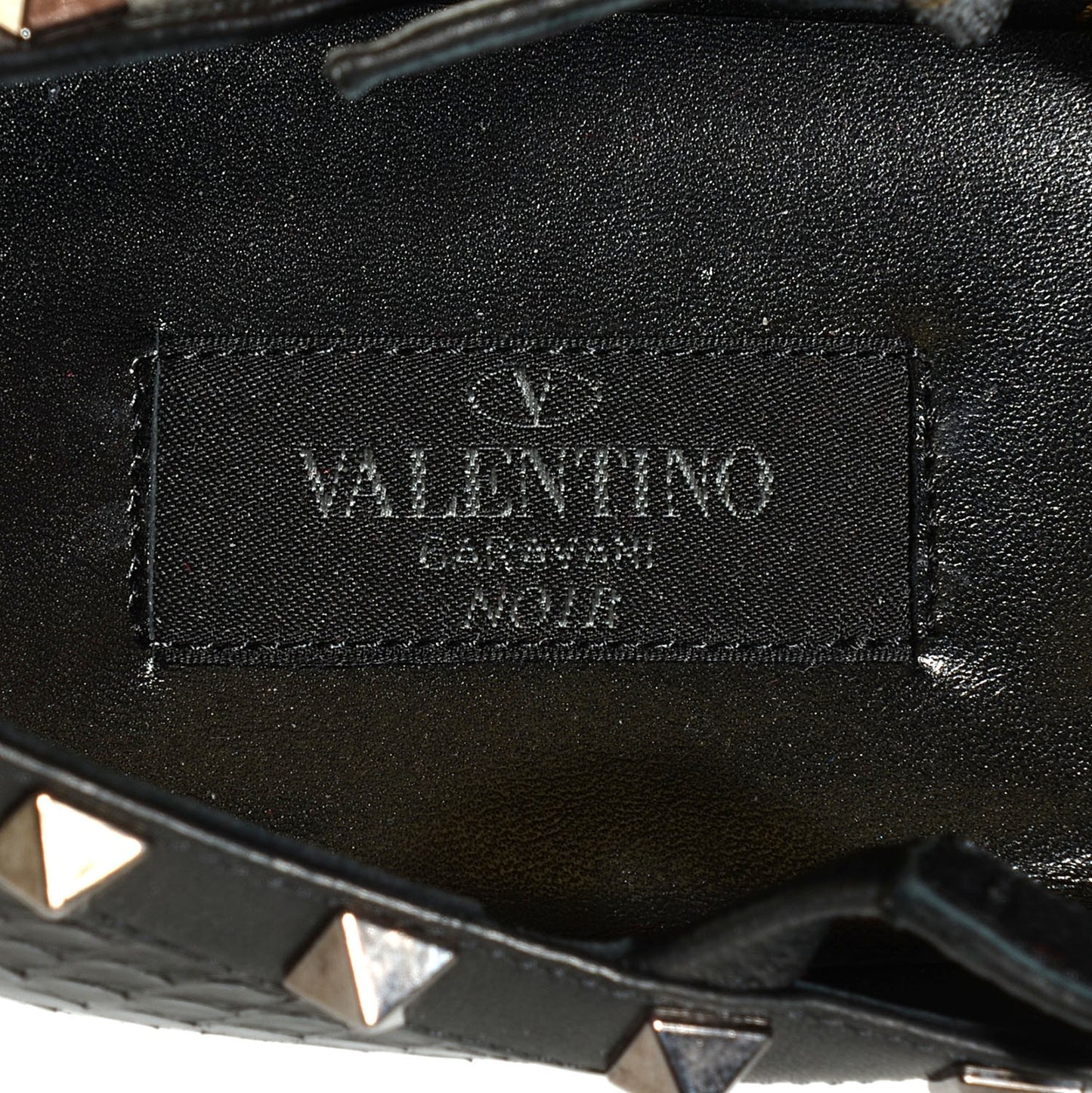 Ayers Snakeskin Rockstud Cage Ballerina Flats 38.5 Black