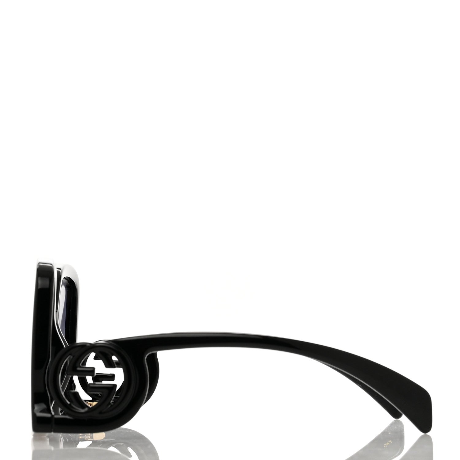 Gucci Acetate Rectangle Frame Sunglasses GG1326S Black 4 of 6