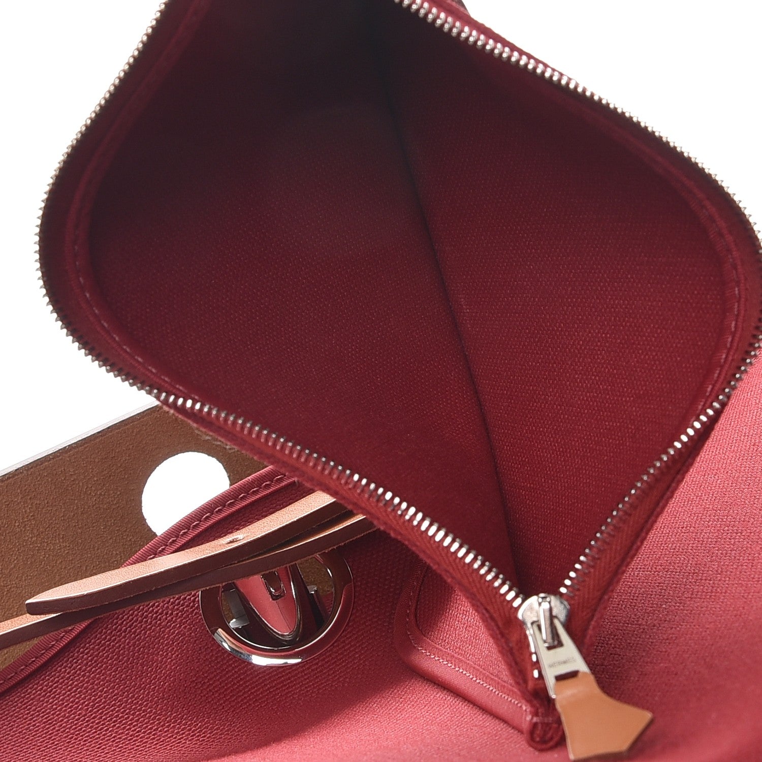 Hermes Vache Hunter Toile Herbag Zip 31 PM Rubis 7 of 11