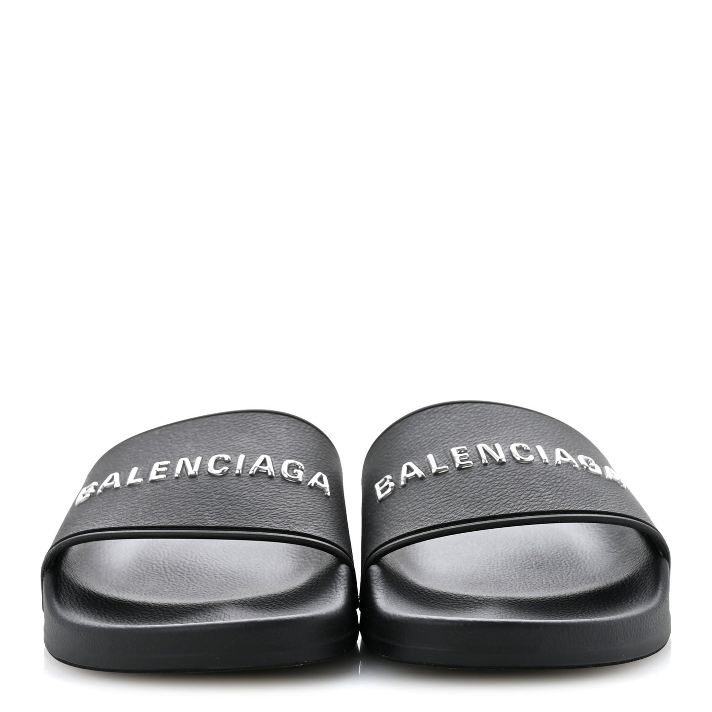 Rubber Womens Logo Pool Slide Sandals 35 Black