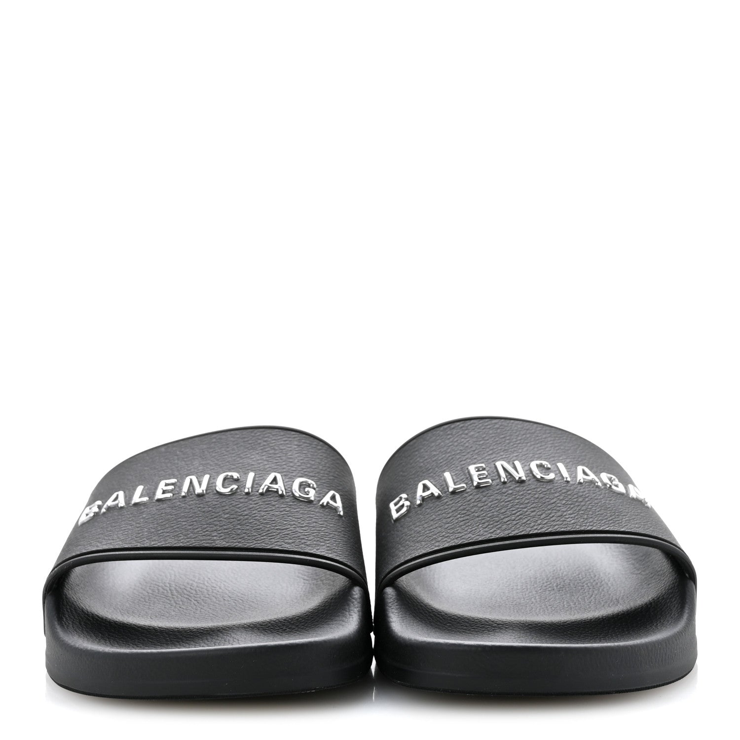 Balenciaga Rubber Womens Logo Pool Slide Sandals 35 Black 3 of 9
