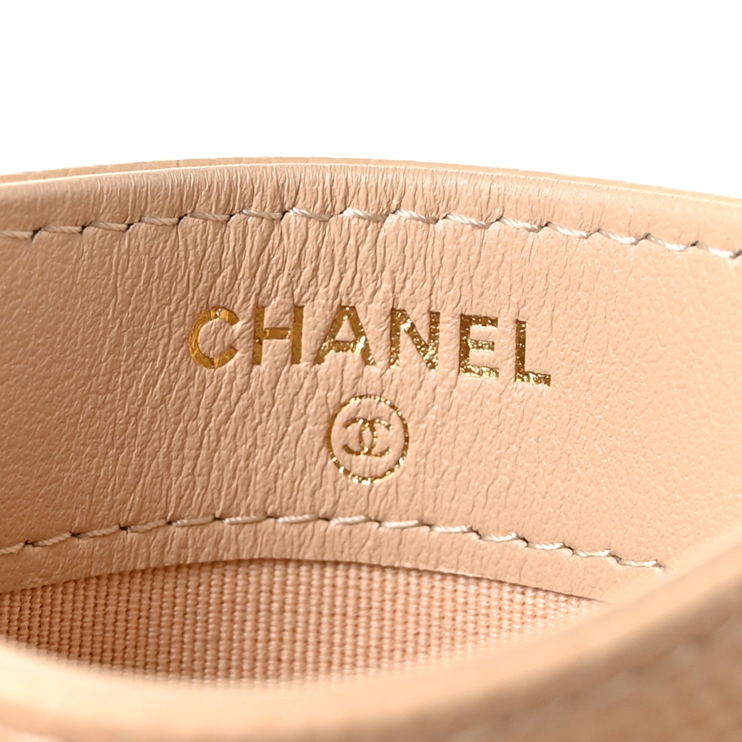 Chanel Caviar Quilted Card Holder Beige 6 of 11