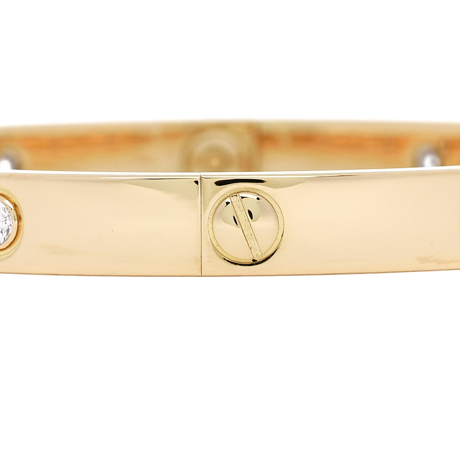 Cartier 18K Yellow Gold 10 Diamond LOVE Bracelet 18 4 of 6