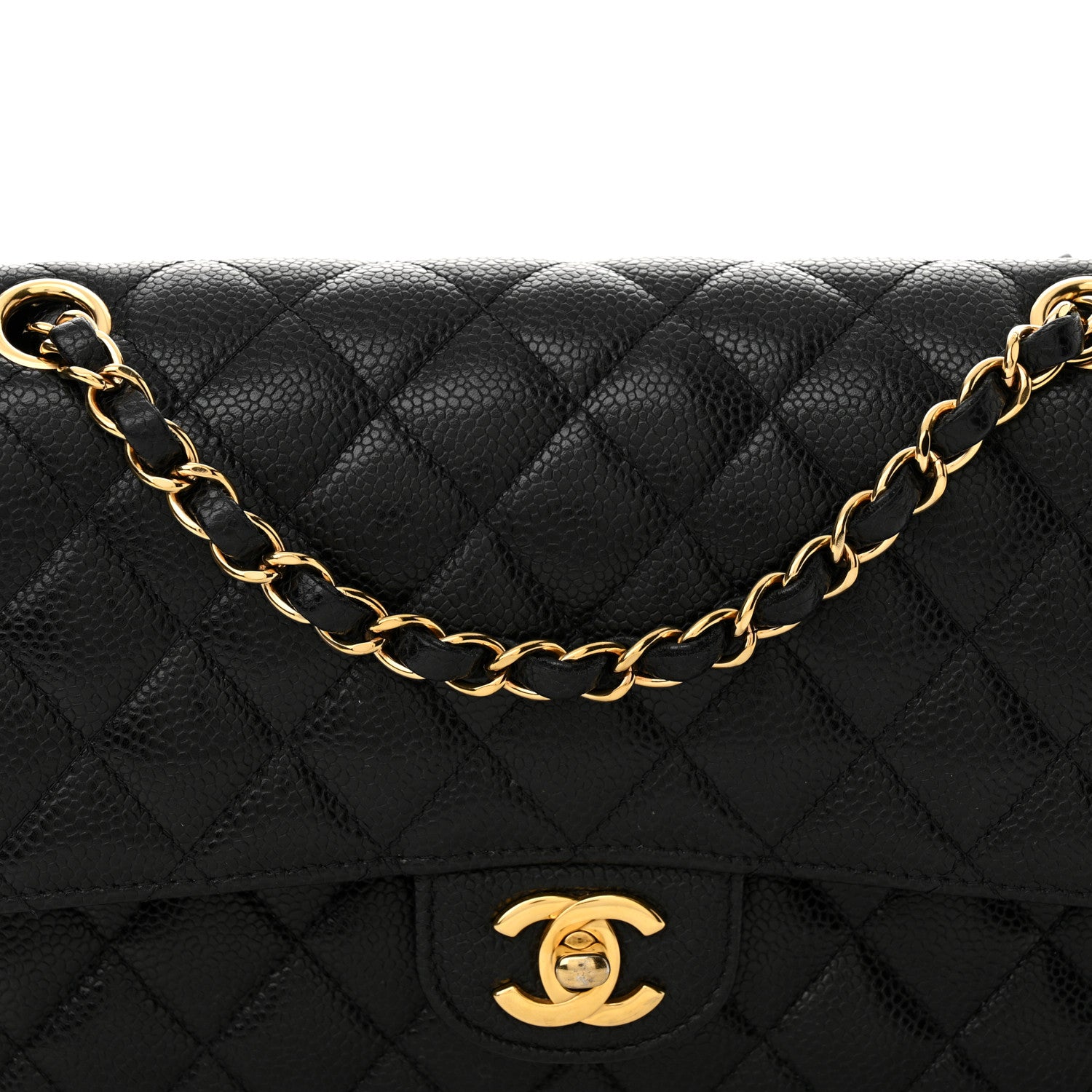 Chanel Caviar Quilted Medium Double Flap Black 8 of 15