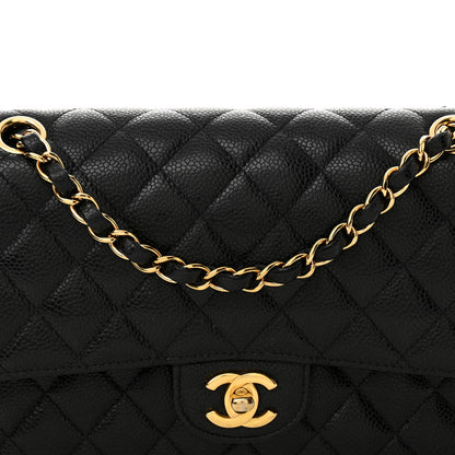 Chanel Caviar Quilted Medium Double Flap Black 8 of 15