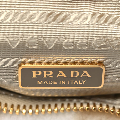 Prada Shearling Symbole Mini Triangle Bag Ecru White 6 of 9
