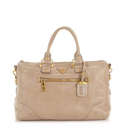 Prada Vitello Shine Shopping Satchel Pomice 1 of 12