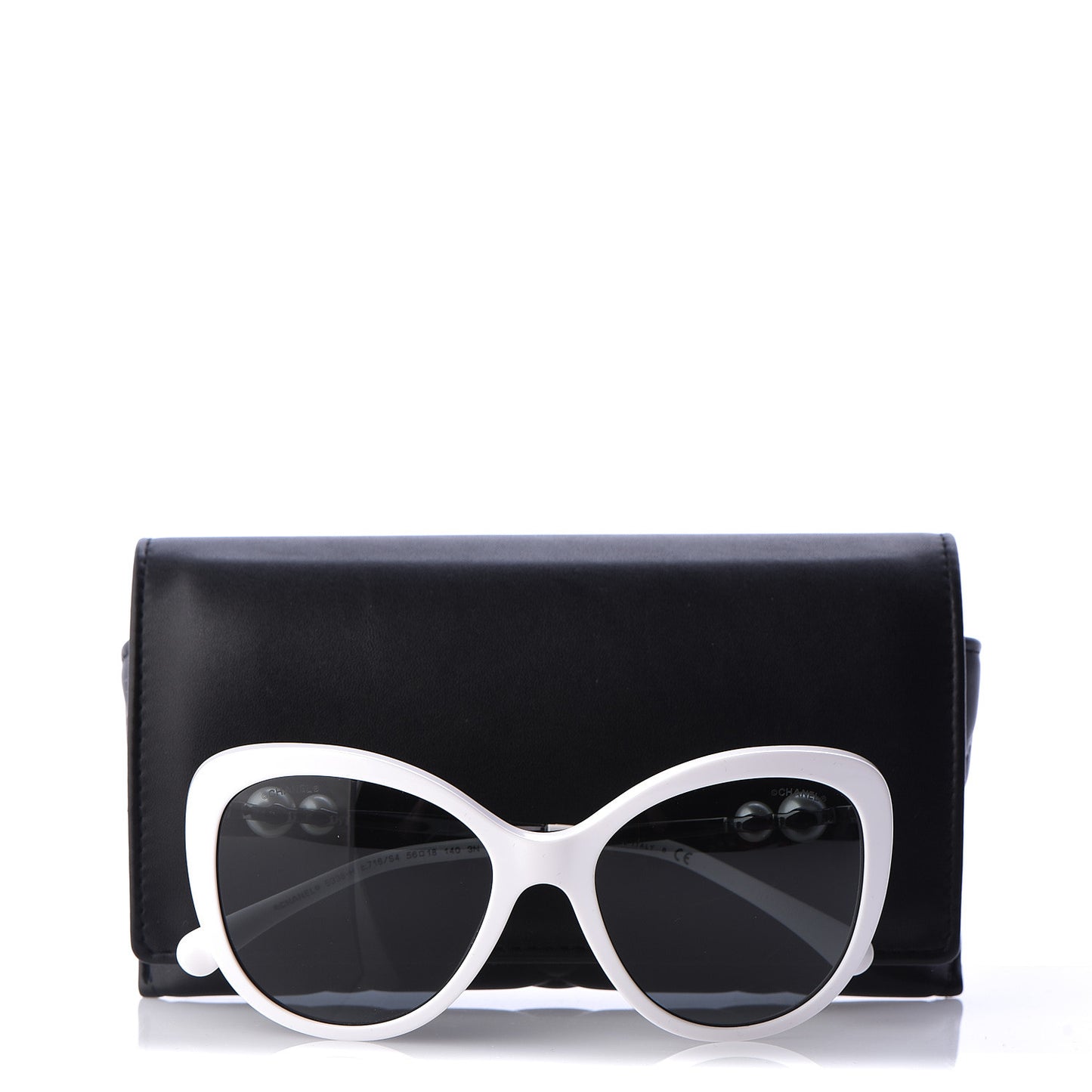 Acetate Pearl Butterfly Sunglasses 5338-H White