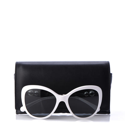 Chanel Acetate Pearl Butterfly Sunglasses 5338-H White 8 of 8