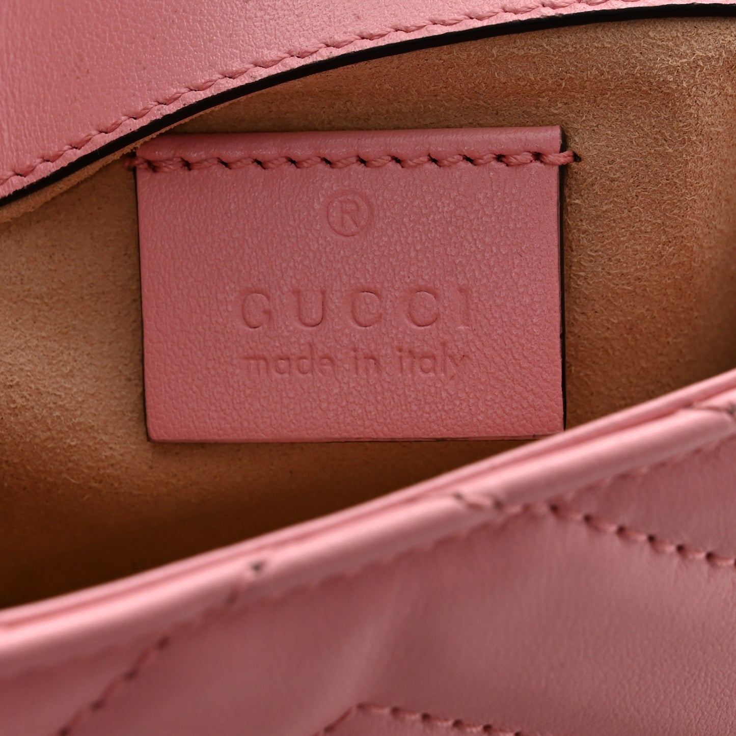 Calfskin Matelasse Super Mini GG Marmont Shoulder Bag Wild Rose