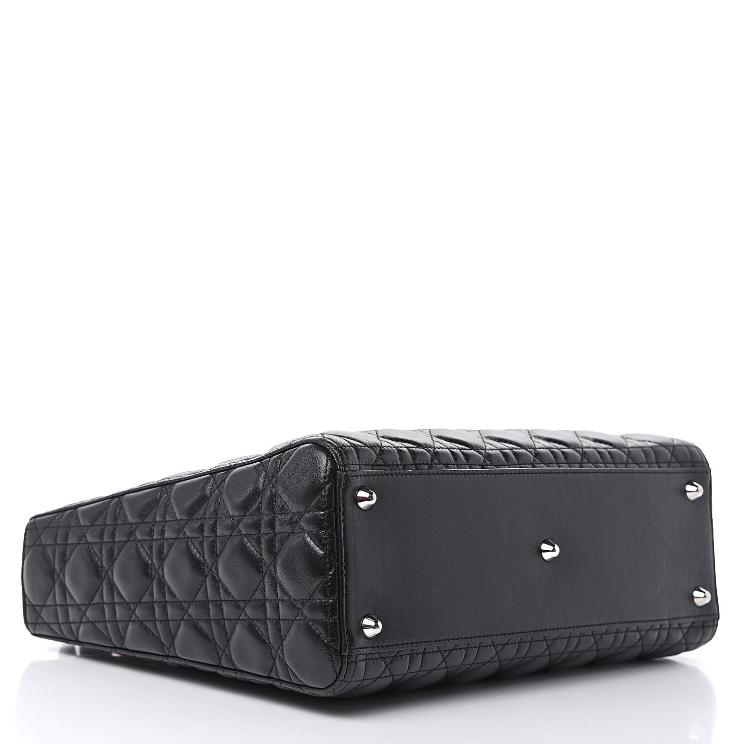 Christian Dior Lambskin Cannage Large Lady Dior Black 4 of 17