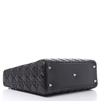Christian Dior Lambskin Cannage Large Lady Dior Black 4 of 17