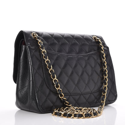 Chanel Caviar Quilted Jumbo Double Flap Black 4 of 8