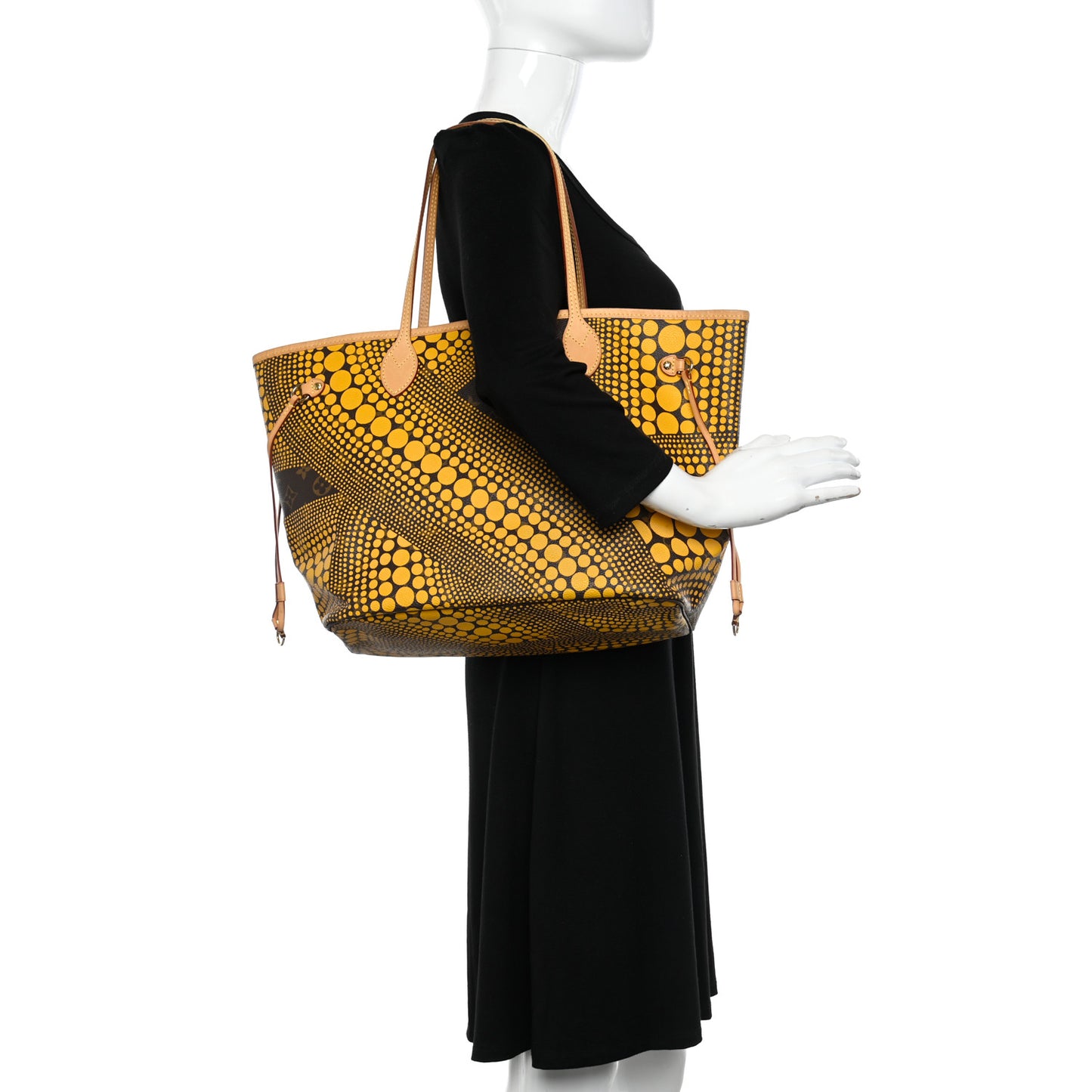 Monogram Kusama Waves Neverfull MM Yellow