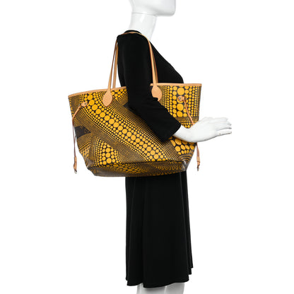 Louis Vuitton Monogram Kusama Waves Neverfull MM Yellow 2 of 9
