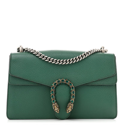 Gucci Pebbled Calfskin Small Dionysus Shoulder Bag Emerald 1 of 14