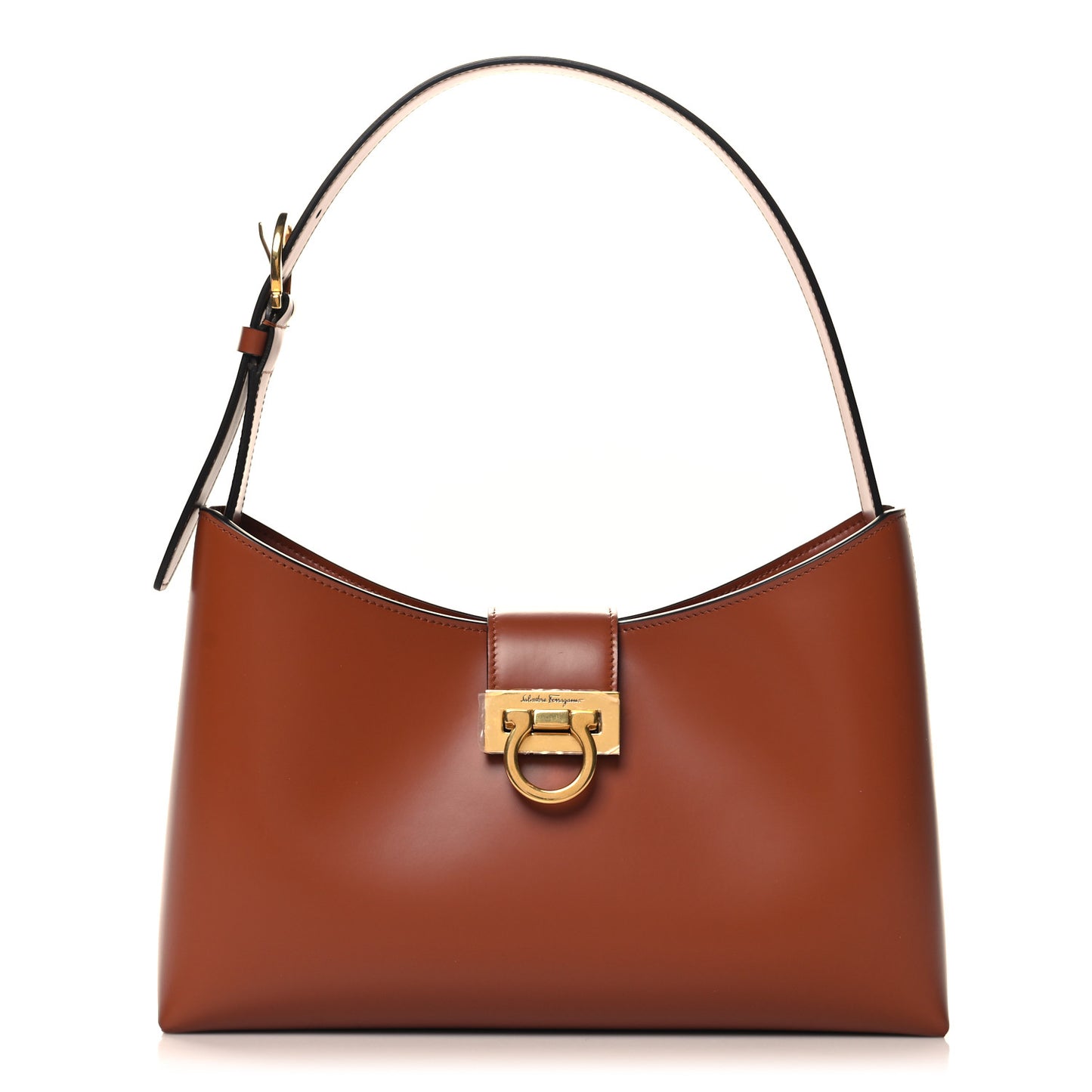 Calfskin Trifolio Shoulder Bag Siena Tan