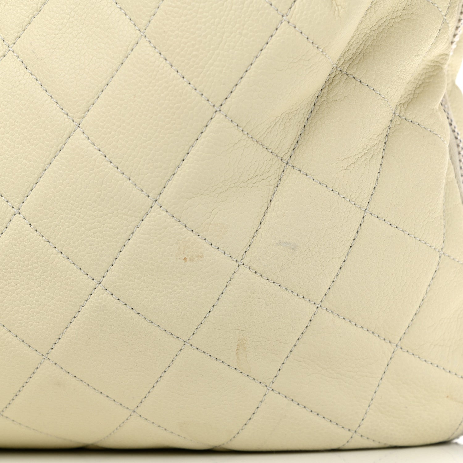 Chanel Caviar Quilted Expandable Zip Shoulder Bag White 12 of 16