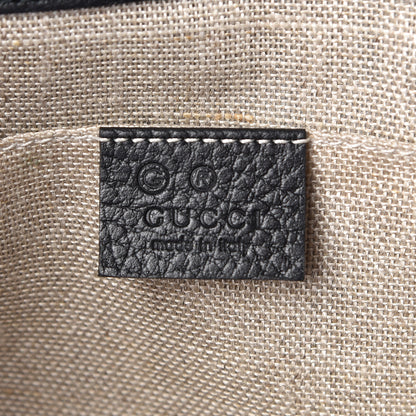 Gucci Dollar Calfskin Small Interlocking G Shoulder Bag Black 7 of 10