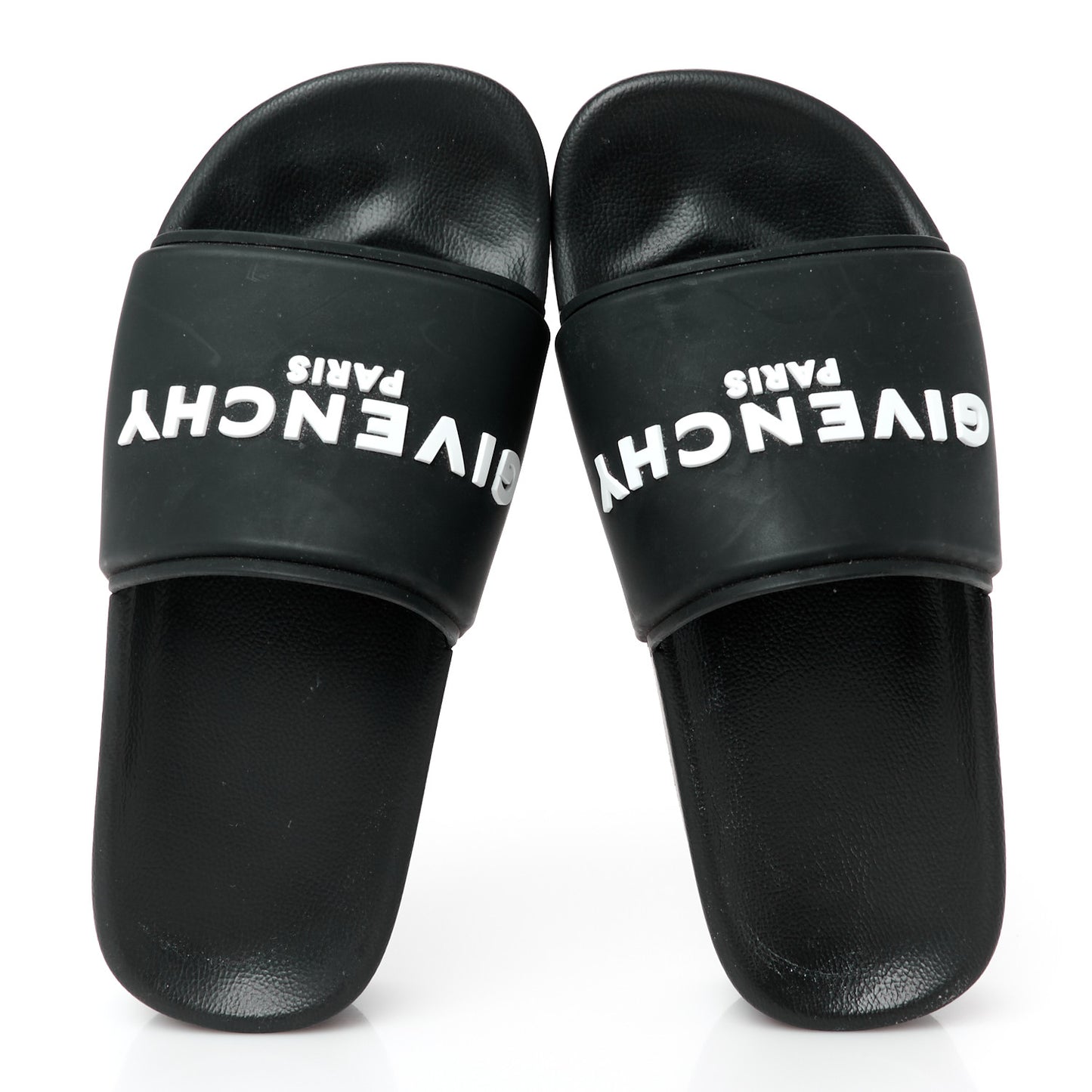 Rubber Logo Platform Slides 38 Black