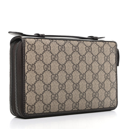 Gucci GG Supreme Monogram Travel Document Case Dark Brown 3 of 10