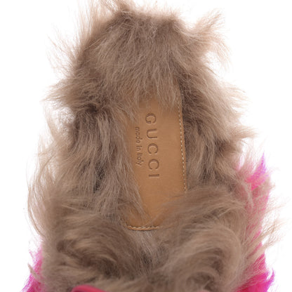 Gucci Merino Wool Womens Princetown Slippers 40 Raspberry Lipstick Natural 6 of 8