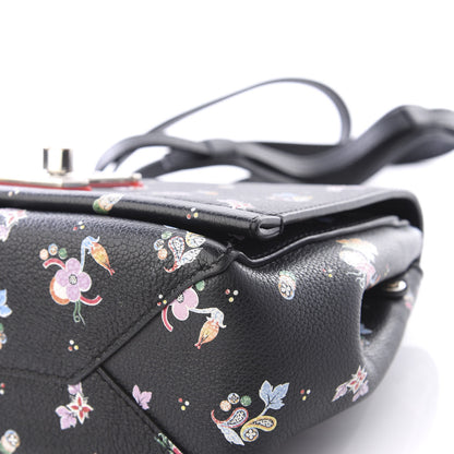 Louis Vuitton Soft Calfskin Lockme II Floral Chain Bag BB Black 6 of 11