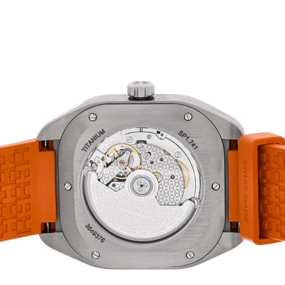 Hermes DLC Coated Titanium Rubber 39mm H08 Automatic Watch Orange 4 of 5