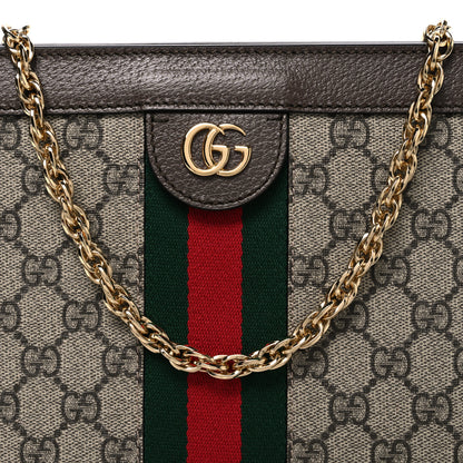 Gucci GG Supreme Monogram Web Medium Ophidia Chain Shoulder Bag Brown 8 of 10