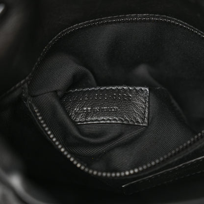 Saint Laurent Lambskin Quilted Toy Loulou Puffer Monogram Monochrome Chain Satchel Black 7 of 13