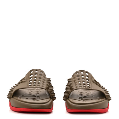 Christian Louboutin Rubber Spike Mens Take It Easy Mules 44 Silex 3 of 7