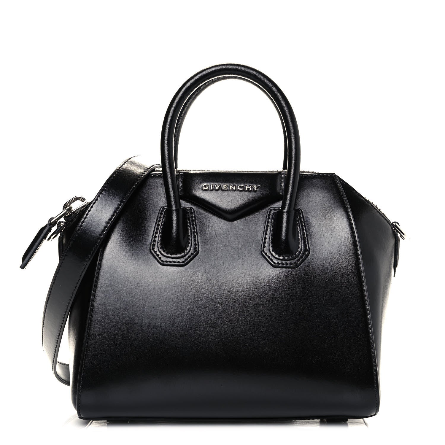 Givenchy Shiny Lord Calfskin Mini Antigona Black 1 of 10