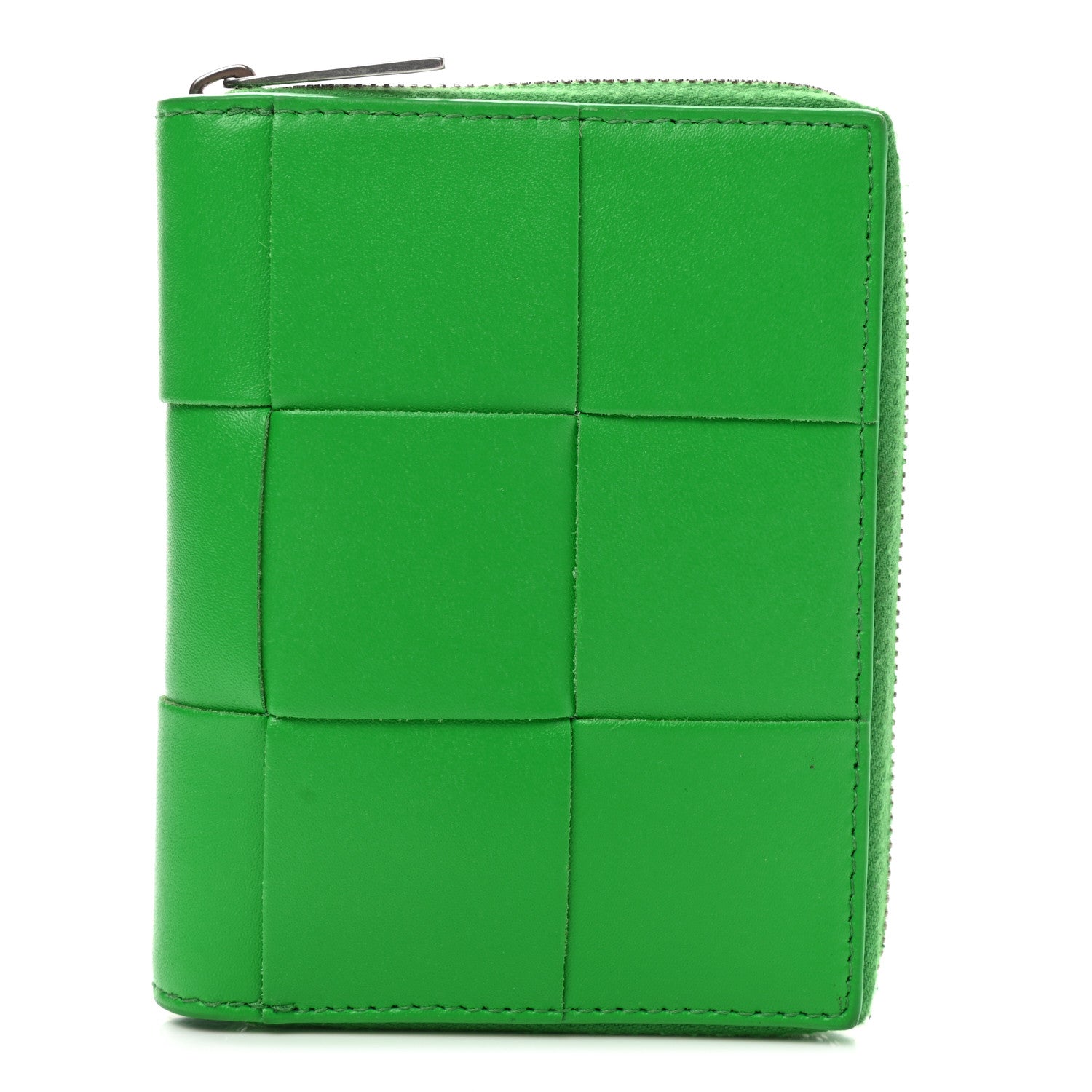 Bottega Veneta Nappa Maxi Intrecciato Zip Around Wallet Parakeet 1 of 7