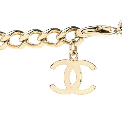 Chanel Metal Lambskin CC Square Choker Gold Black White 6 of 7