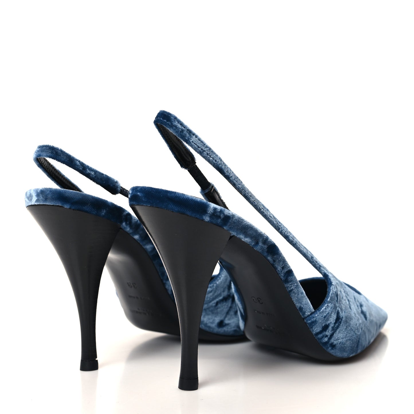 Velvet Tom 90 Dream Slingback Pumps 38 Denim