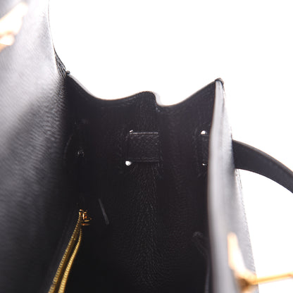 Hermes Epsom Kelly Sellier 25 Black 18 of 52