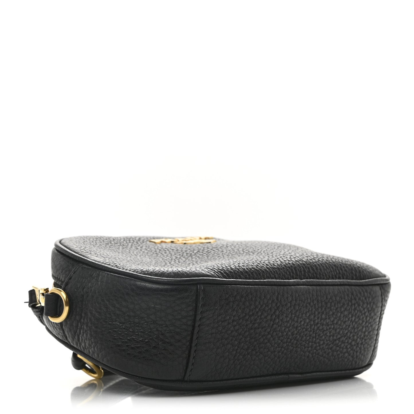 Vitello Daino Logo Belt Bag Black